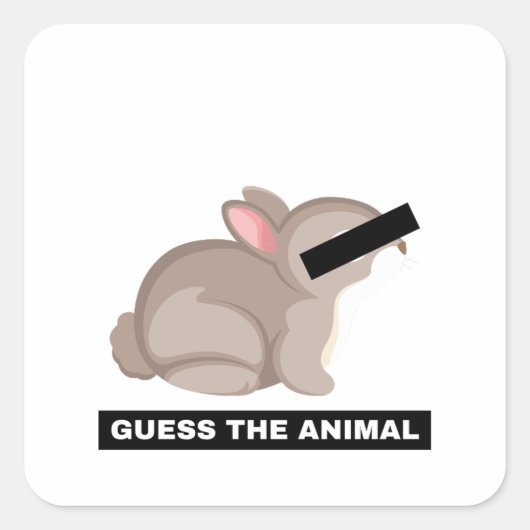Bunny Vierkante Sticker (Voorkant)