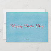 Bunny viert Paasdag Feestdagenkaart (Achterkant)