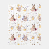 Bunny viert paasdag met botervlies fleece deken (Voorkant)