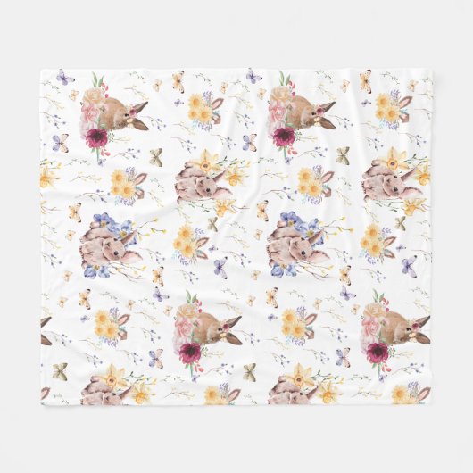 Bunny viert paasdag met botervlies fleece deken (Voorkant (Horizontaal))