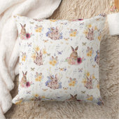 Bunny viert paasdag met vlinders kussen (Deken)