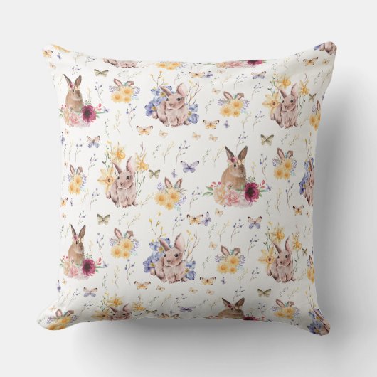 Bunny viert paasdag met vlinders kussen (Voorkant)