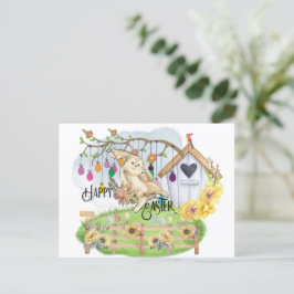 Bunny viert Pasen Feestdagenkaart
