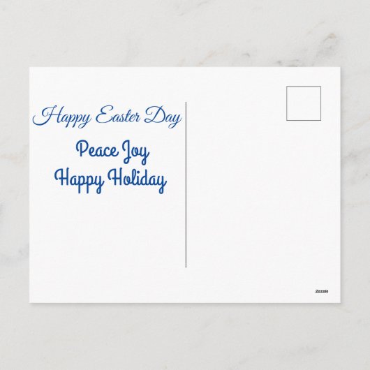 Bunny viert Pasen Feestdagenkaart (Achterkant)