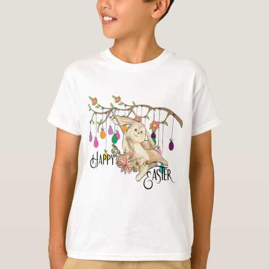 Bunny viert Pasen T-shirt (Voorkant)