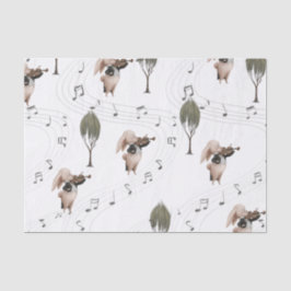 Bunny Violinist Tissue Paper Tissuepapier
