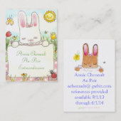 Bunny Visitekaartje (Voorkant / Achterkant)