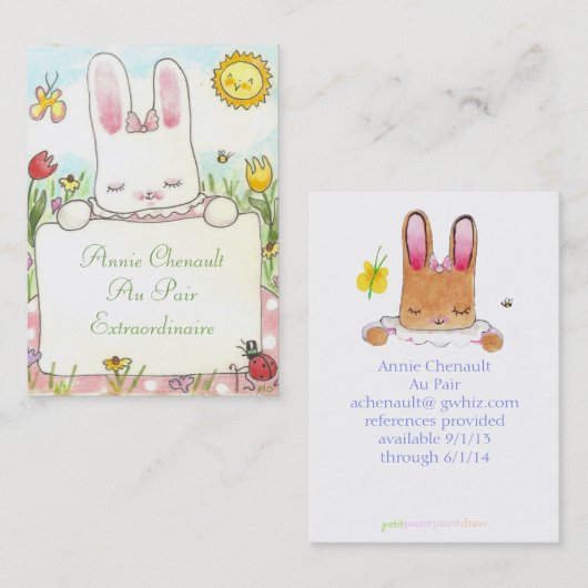 Bunny Visitekaartje (Voorkant / Achterkant)