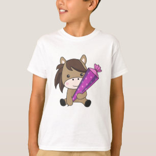 Bunny vliegt ballonnen boven stutdieren voor kinde t-shirt