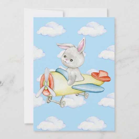Bunny Vliegtuig Pilot Een jaar Vlogen door 1e Verj Kaart (Achterkant)