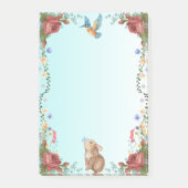 Bunny, vlinder, vogel & rode rozen post-it® notes (Voorkant)