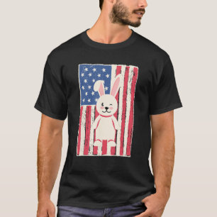 Bunny voor vrouwen cadeau konijntjes Amerikaanse v T-shirt