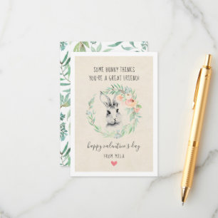Bunny Vriend Kinder Klaslokaal Valentijns Kaarten