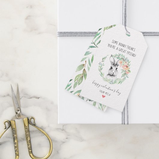 Bunny Vriend Kinder Klaslokaal Valentijnse  Party Cadeaulabel