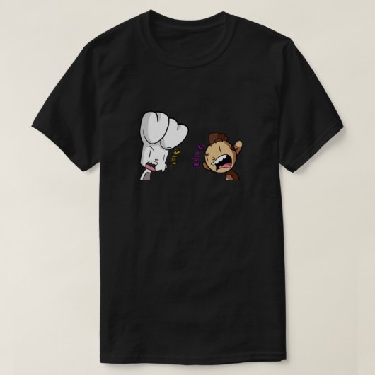 Bunny vs aap klassieke t-shirt (Design voorkant)