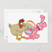 BUNNY VS CHICKEN BRIEFKAART (Voorkant / Achterkant)