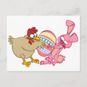 BUNNY VS CHICKEN BRIEFKAART (Voorkant)