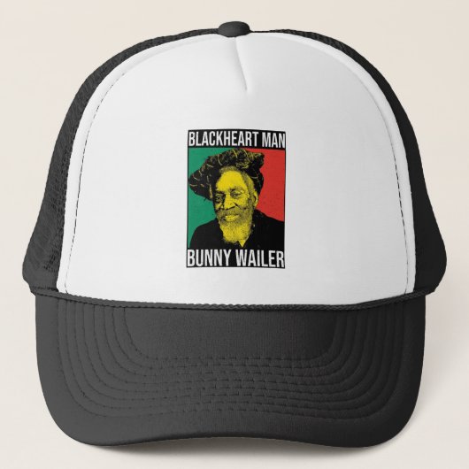 Bunny Wailer Cap Shirt Reggae Rasta Jamaika Roots Trucker Pet (Voorkant)
