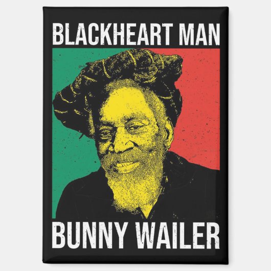 Bunny Wailer Reggae Legend Rasta Jamaika Roots  Magneet (Voorkant)
