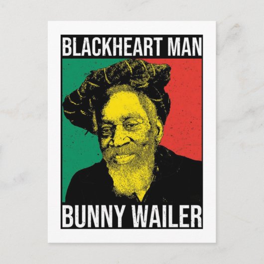 Bunny Wailer Shirt Reggae Rasta Jamaika Roots  Briefkaart (Voorkant)