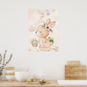 Bunny Wall art - Butterfly Love Printable Poster (Keuken)