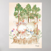 Bunny Wall art Poster Sibling Love (Voorkant)