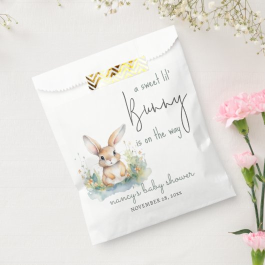Bunny Waterverf Baby shower Favor Bags Bedankzakje (Gezegeld)