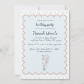 Bunny Waterverf Balloon Party Uitnodigingen (Voorkant)