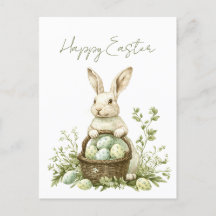  Bunny Waterverf Floral Easter