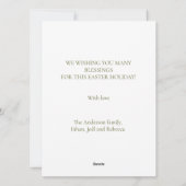  Bunny Waterverf Floral Easter Feestdagenkaart (Achterkant)