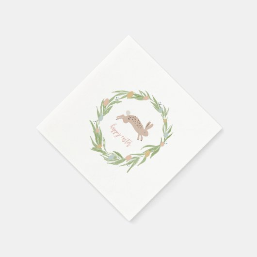  Bunny Waterverf Happy Easter servetten (Hoek)