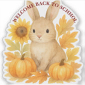 Bunny Welkom terug op school Sticker (Voorkant)