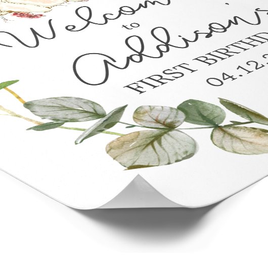 Bunny welkomstbord, bunny poster, poster (Hoek)