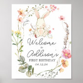 Bunny welkomstbord, bunny poster, poster (Voorkant)