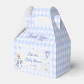 Bunny Whimsical Rabbit Blue Baby Shower Bedankdoosjes (Achterkant)