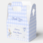 Bunny Whimsical Rabbit Blue Baby Shower Bedankdoosjes (Geopend)