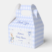 Bunny Whimsical Rabbit Blue Baby Shower Bedankdoosjes (Voorkant Zijde)