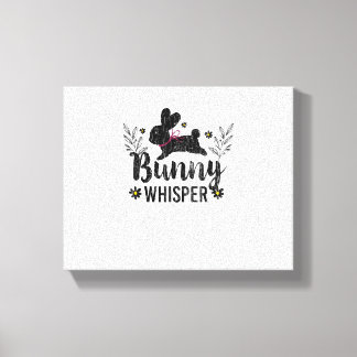 Bunny Whisperer Funny Rabbit Graphic Canvas Afdruk