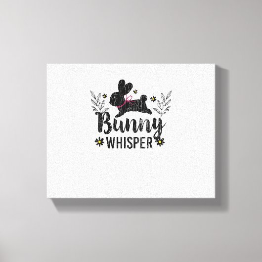 Bunny Whisperer Funny Rabbit Graphic Canvas Afdruk (Voorkant)