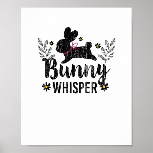 Bunny Whisperer Funny Rabbit Graphic Poster (Voorkant)