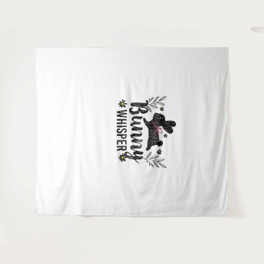 Bunny Whisperer Funny Rabbit Graphic Wandkleed (Voorkant (horizontaal))