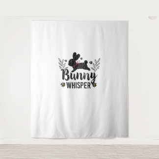 Bunny Whisperer Funny Rabbit Graphic Wandkleed