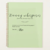 Bunny Whisperer Gepersonaliseerde Limoen Cream Pas Planner (Voorkant)