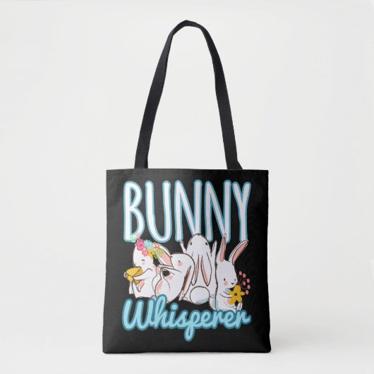 Bunny Whisperer Rabbit Lover Pasen Tote Bag (Voorkant)