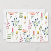 Bunny Wildflower Verjaardagsfeest Foto Bedankkaart (Achterkant)