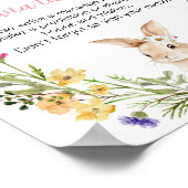 Bunny Wildflower Verjaardagsfeest Tijd Capsule Tek Poster (Hoek)