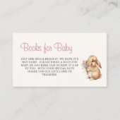 Bunny Wildflowers Pastelboeken voor Baby Informatiekaartje (Voorkant)