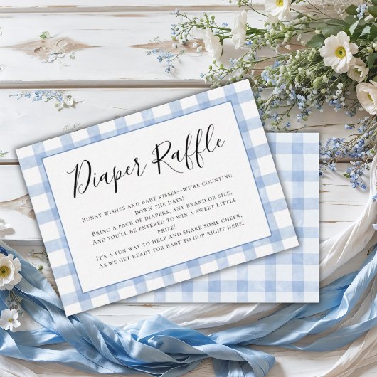 Bunny Wishes & Baby Kisses Diaper Raffle for Baby Informatiekaartje