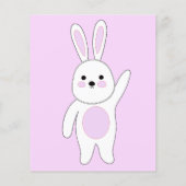 Bunny. Wit en roze. (Achterkant)