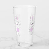 Bunny. Wit en roze. Glas (Links)